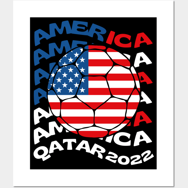 America Qatar 2022 Wall Art by footballomatic